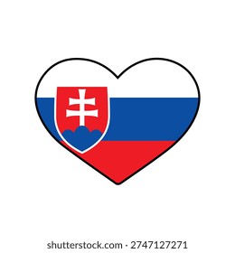 Heart with the slovakia flag
Vector heart with the flag on a white background