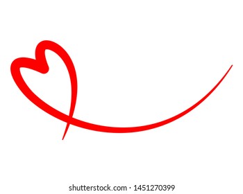 "Heart and smile, linear symbol design on white background.Happy heart, happiness.Flat heart symbol,love emblem.Graphic design in the concept of love.Vector love symbol for Valentine's Day, holidays."