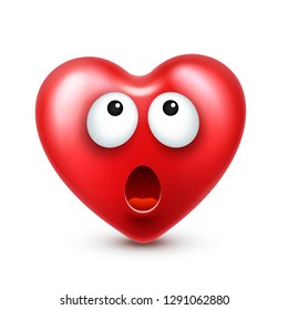 Heart Smiley Emoji Vector Valentines Day Stock Vector (Royalty Free ...