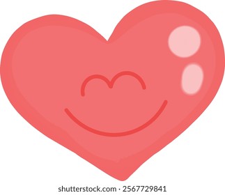 a heart with a smiley face on it