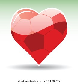 heart as soccer ball