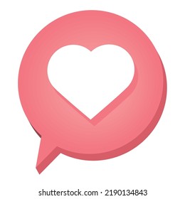 heart social media bubble icon