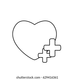 Heart social media symbol