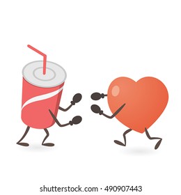 Heart and Soda Fighting