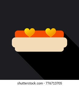 Heart Sofa icon - Vector