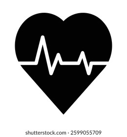 Heart solid icon illustration. Perfect for website mobile app presentation. Suitable for any user interface and user experience