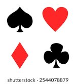 heart, spade, club, and diamond playing cards