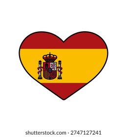 Heart with the Spain flag
Vector heart with the flag on a white background