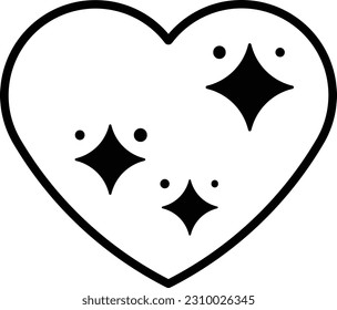 heart sparkling burst firecracker explosion Outline