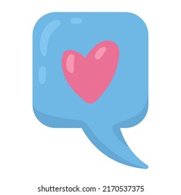 heart in speech bubble icon