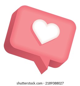 heart in speech bubble icon