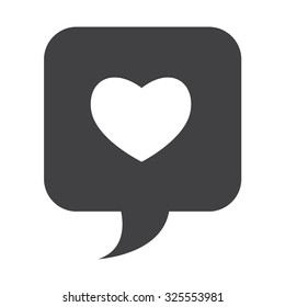 Heart speech bubble icon