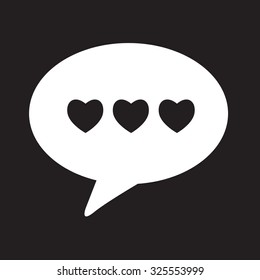 Heart speech bubble icon
