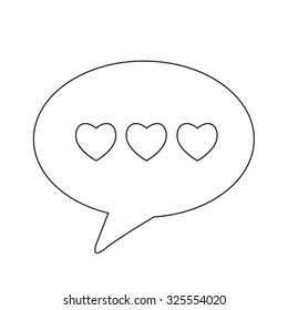 Heart speech bubble icon