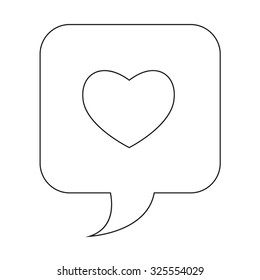 Heart speech bubble icon