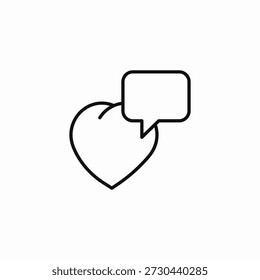 heart speech bubble icon sign vector