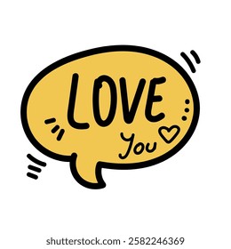 Heart in speech bubble love Communication message This element can be used for decoration card, Element design, Poster Background