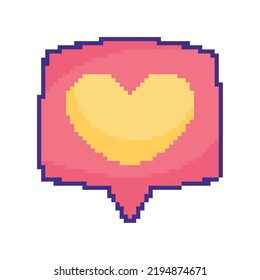 Herz in der Sprache der Pixelkunst