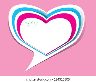 Heart, Speech Bubble vector