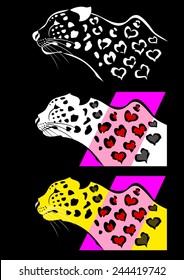 heart spotted leopard