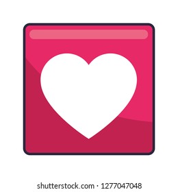 heart square cartoon
