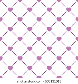 Heart and square seamless pattern. Fashion graphic background design. Abstract texture. Colorful template for prints, textiles, wrapping, wallpaper, website etc. Vector illustration