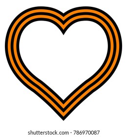 heart of St. George, guard ribbons, vector for may 9 victory day George guard ribbons