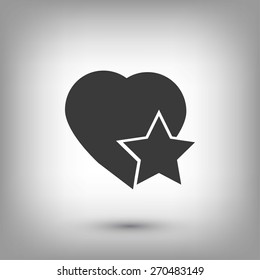 heart star icon