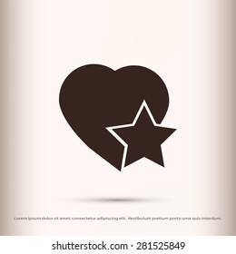 heart star icon