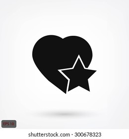 heart star icon