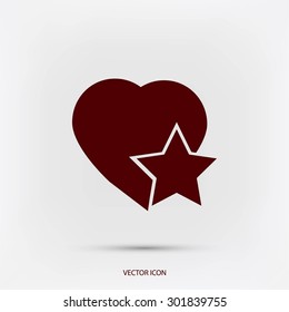 heart star icon
