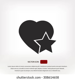 heart star icon