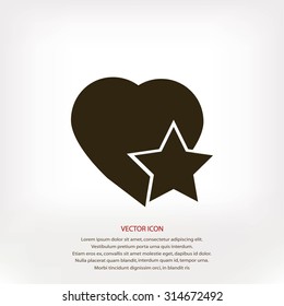 heart star icon