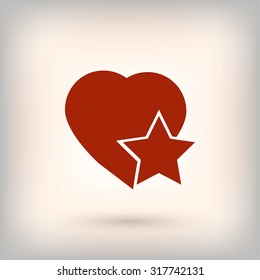 heart star icon