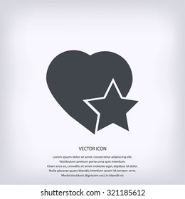heart star icon