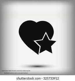 heart star icon