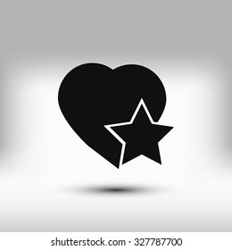 heart star icon
