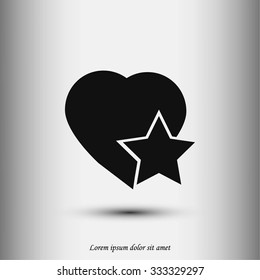 heart star icon