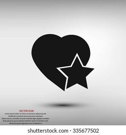 heart star icon