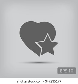 heart star icon