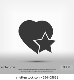heart star icon