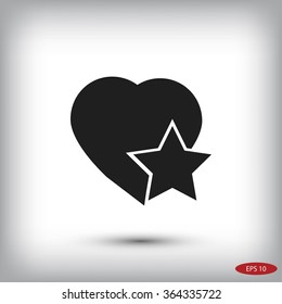 heart star icon