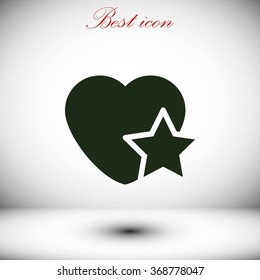 heart star icon
