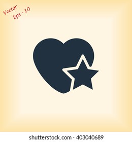 heart star icon