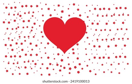 Heart with Star, Red, Creative