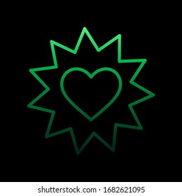 heart with stars nolan icon. Simple thin line, outline vector of Heartbeat icons for ui and ux, website or mobile application