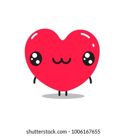 Heart sticker character. Vector design.