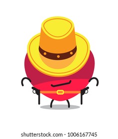 Heart sticker character. Vector design.