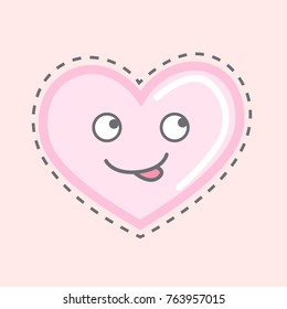 Heart sticker. Idea for children's design.