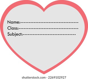 heart sticker for students printable vector 